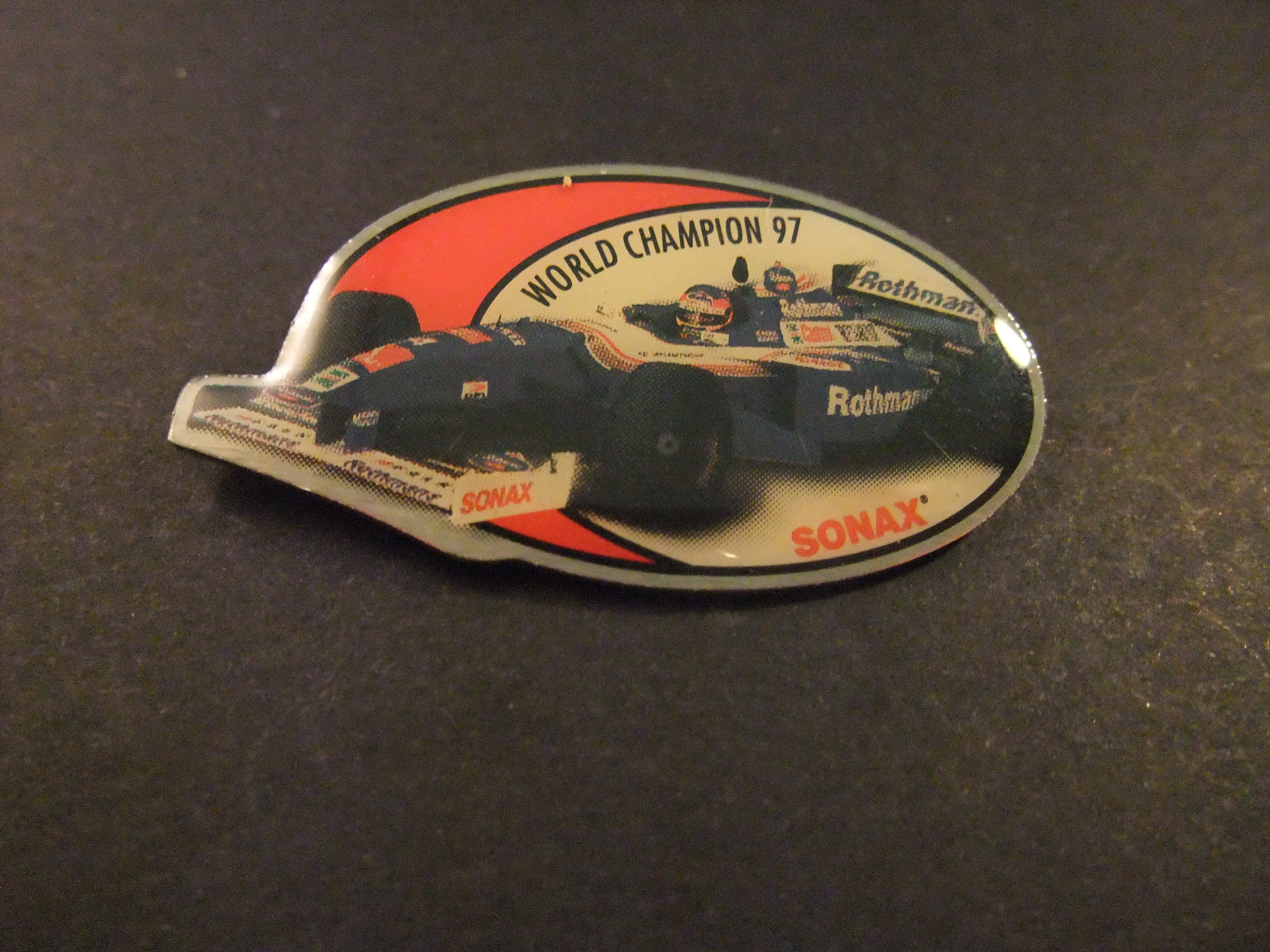 Jacques Villeneuve World Champion 1997 Formule 1 (sponso Sonax onderhoudsproducten)